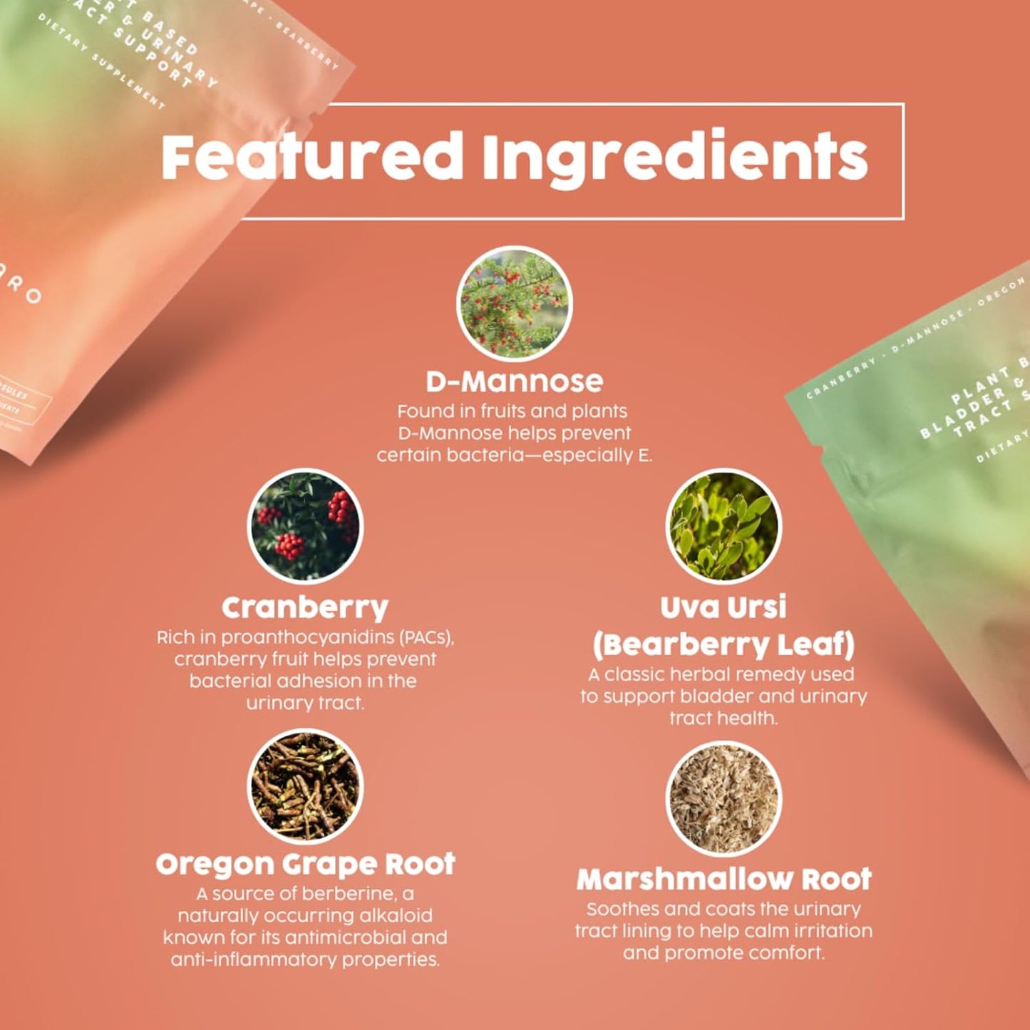 MOMOTARO APOTHECA Urinary Health Supplement, Natural Vaginal & Bladder Health, Urinary Tract Supplements - Cranberry, D Mannose, Vegan - Natural Support for Vaginal Health, pH Balance 60 Capsules