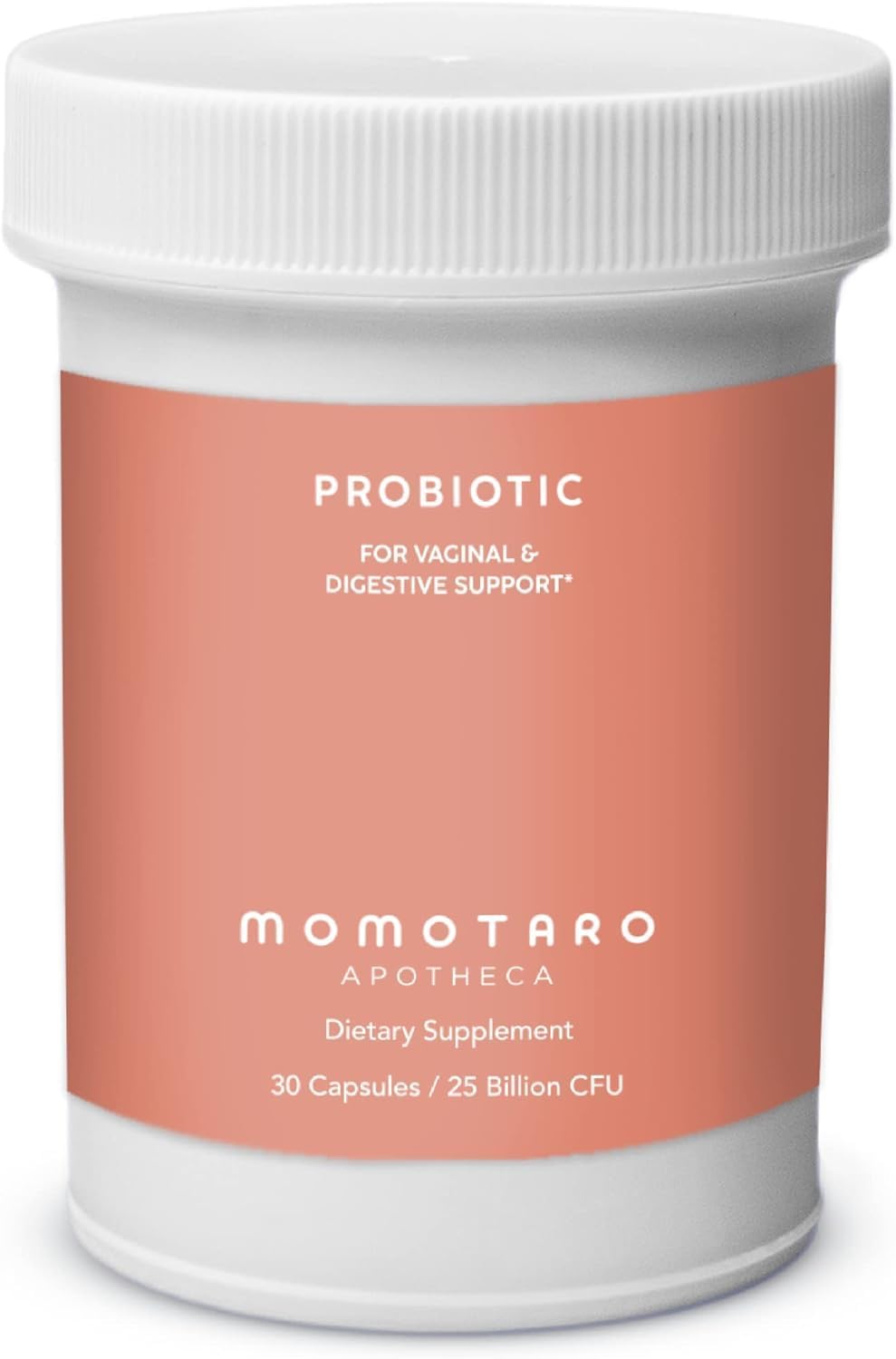 MOMOTARO APOTHECA Organic Probiotics for Women Vaginal & Digestive Supplement, 25 Billion CFU - Prebiotics & Lactobacillus Blend Supplements - Feminine Healthy Vaginal Odor & Flora - 30 Capsules