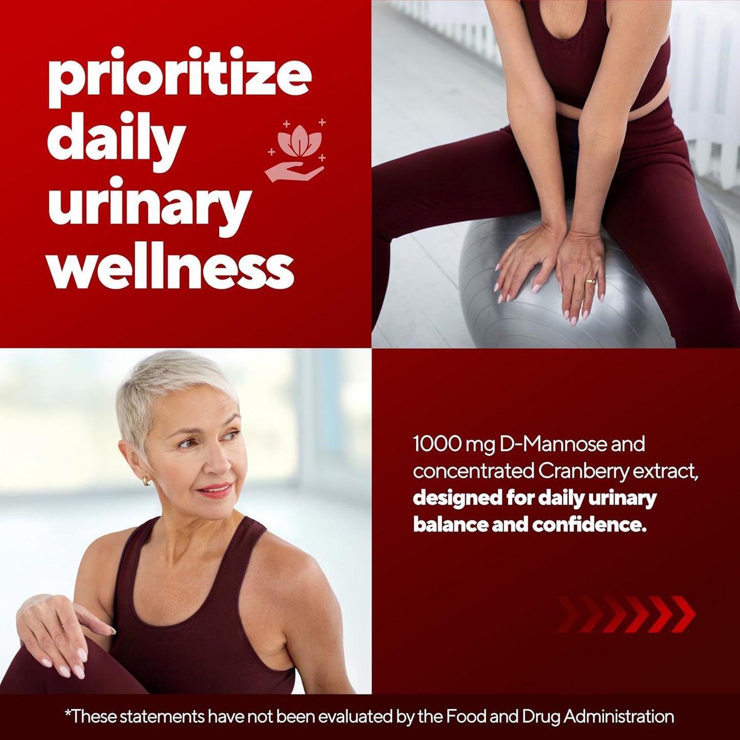 VitaUp D-Mannose Supplements for Women – USA Made D-Mannose with Cranberry & Vitamin C – Cranberry Pills for Women for Urinary Tract & Bladder, Immune Support – 90 Vegan Capsules